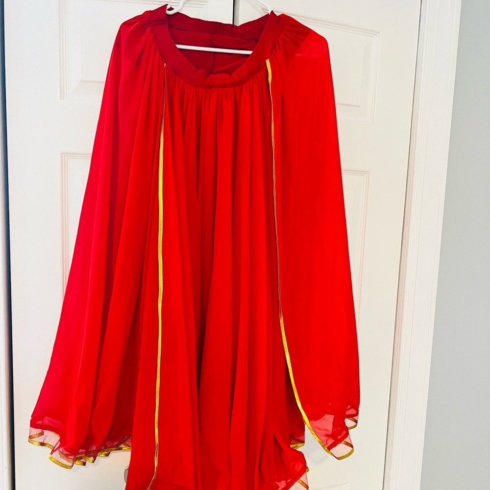 RED BELLY DANCE SKIRT